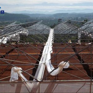 Nhà kính mái hở cố định 1 bên - Vpeb Greenhouse