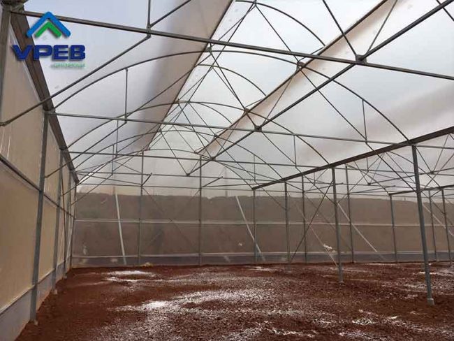 Nhà kính mái hở hai bên - VPEB GREENHOUSE